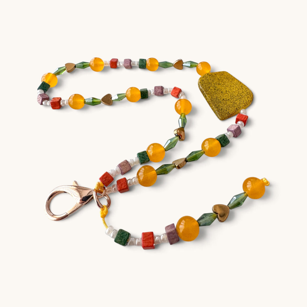 Olive Stone Charm