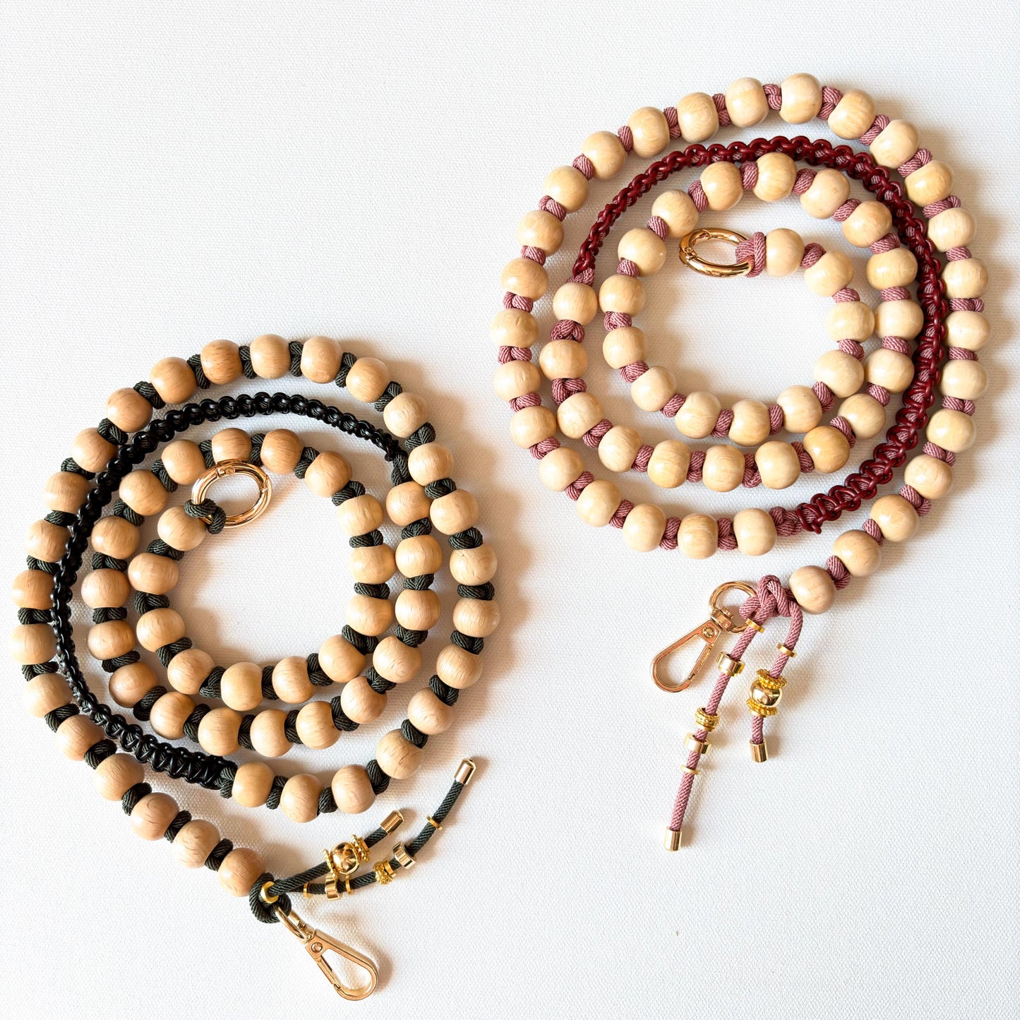 The Wood Bead Crossbody Strap