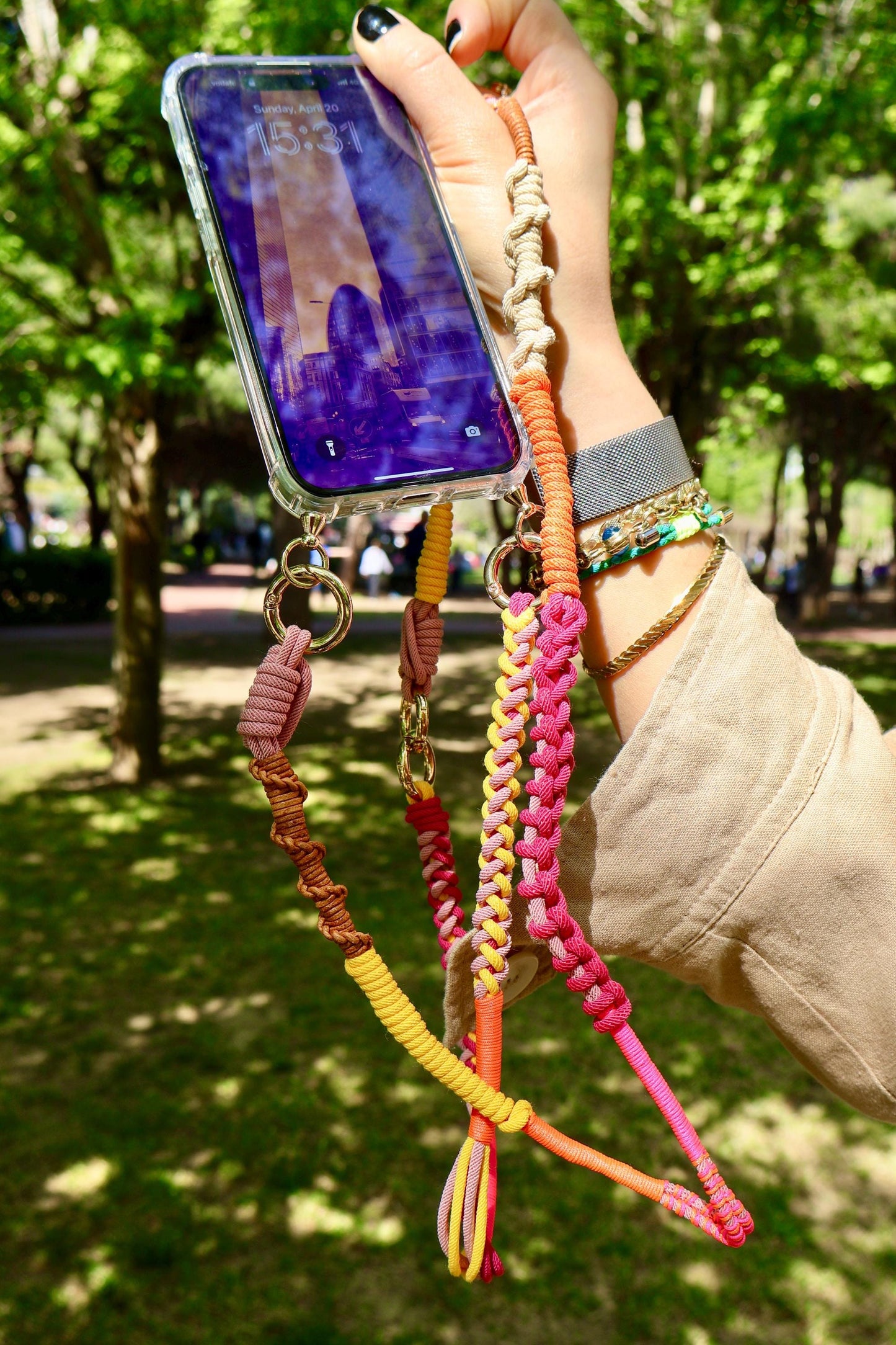 Sunset Rose Crossbody Strap