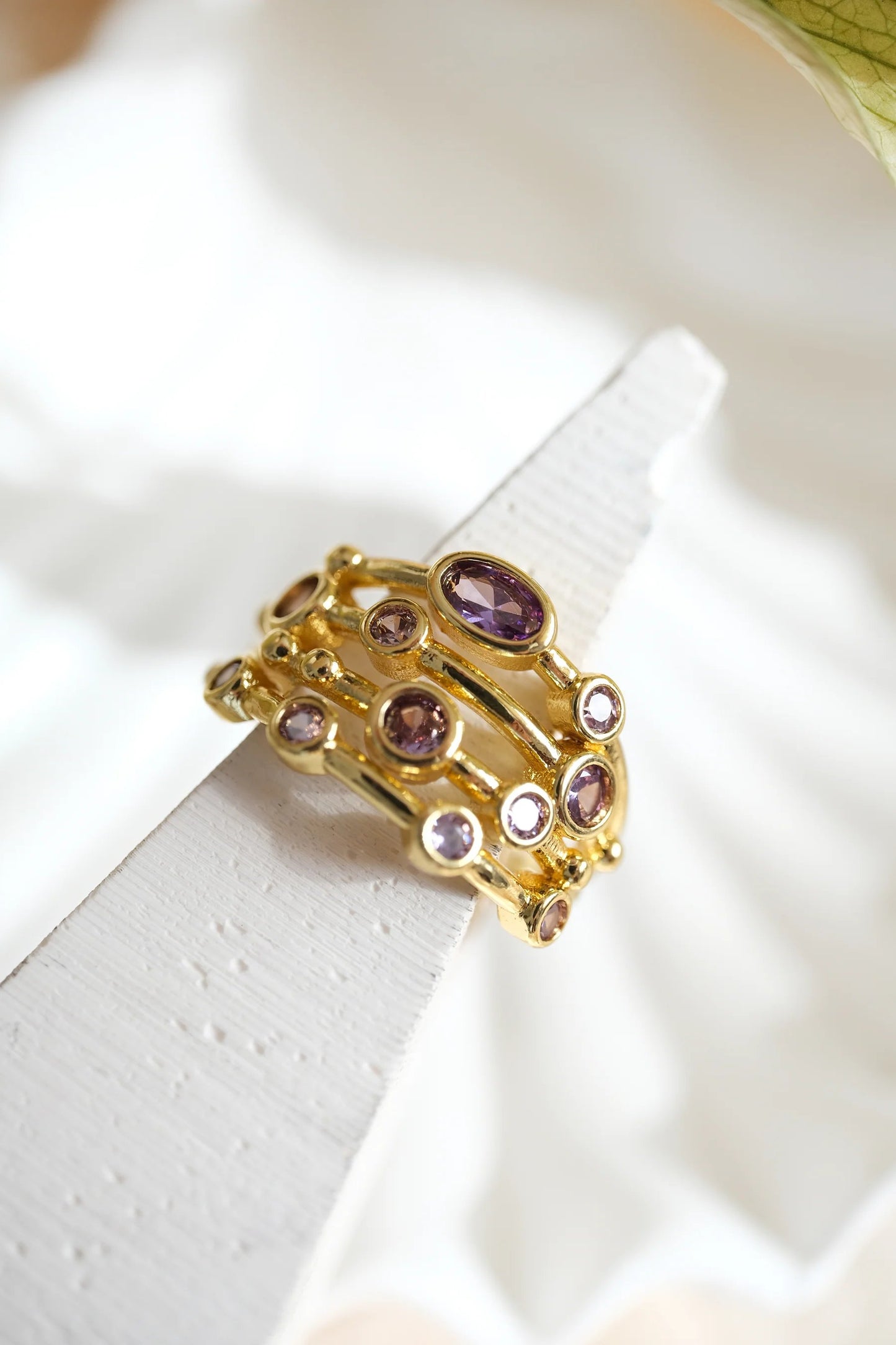 Celestia Spiral Zircon Ring