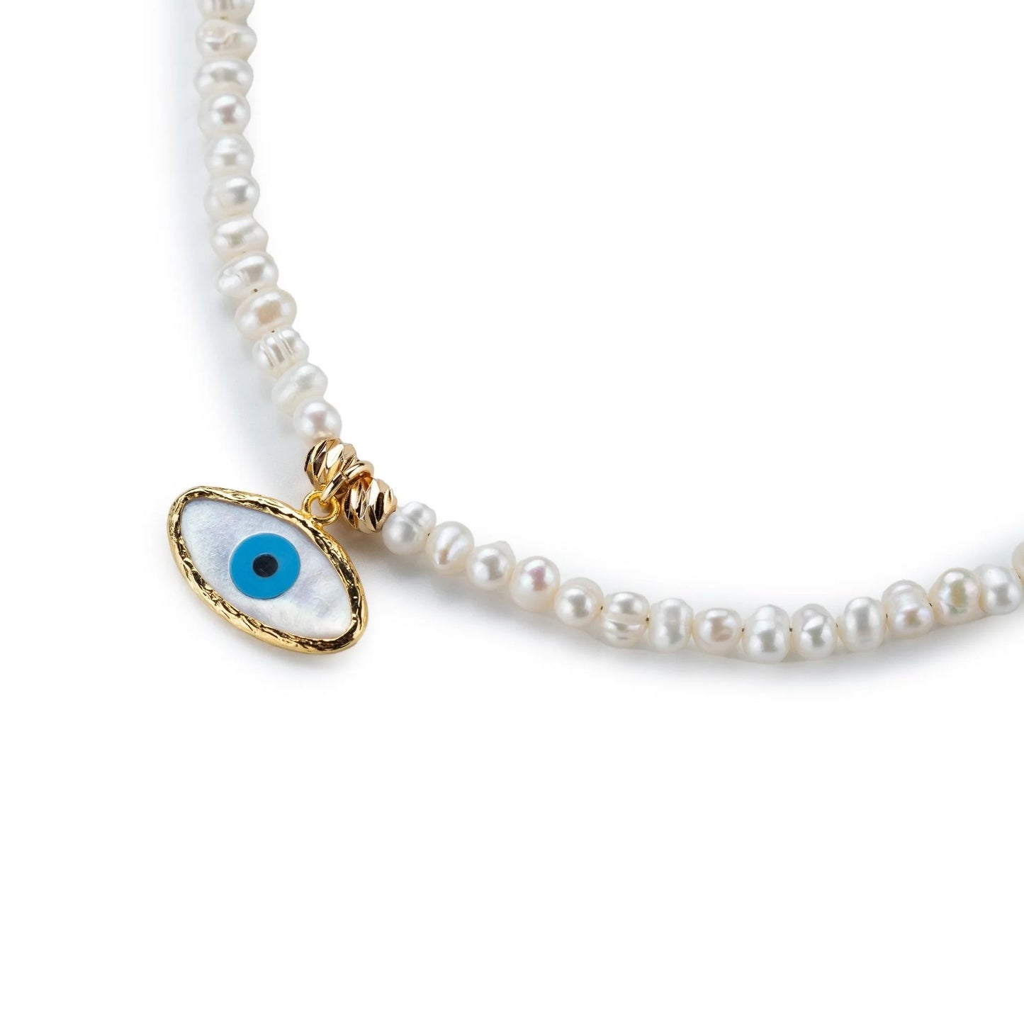 Guardian Pearl Necklace close-up detail