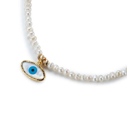 Guardian Pearl Necklace close-up detail