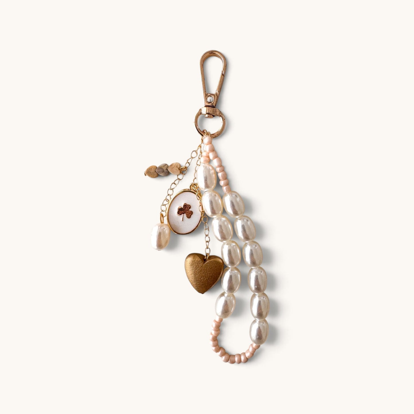 Ivory Clover Pearl Charm