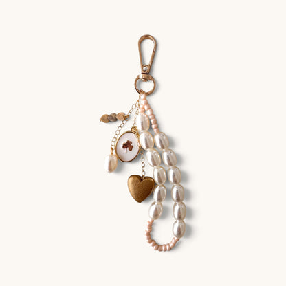 Ivory Clover Pearl Charm