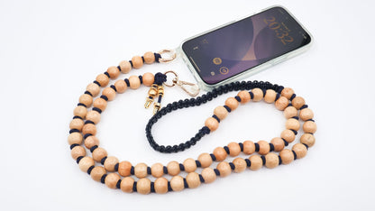 The Wood Bead Crossbody Strap