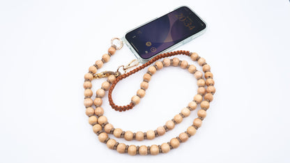 The Wood Bead Crossbody Strap