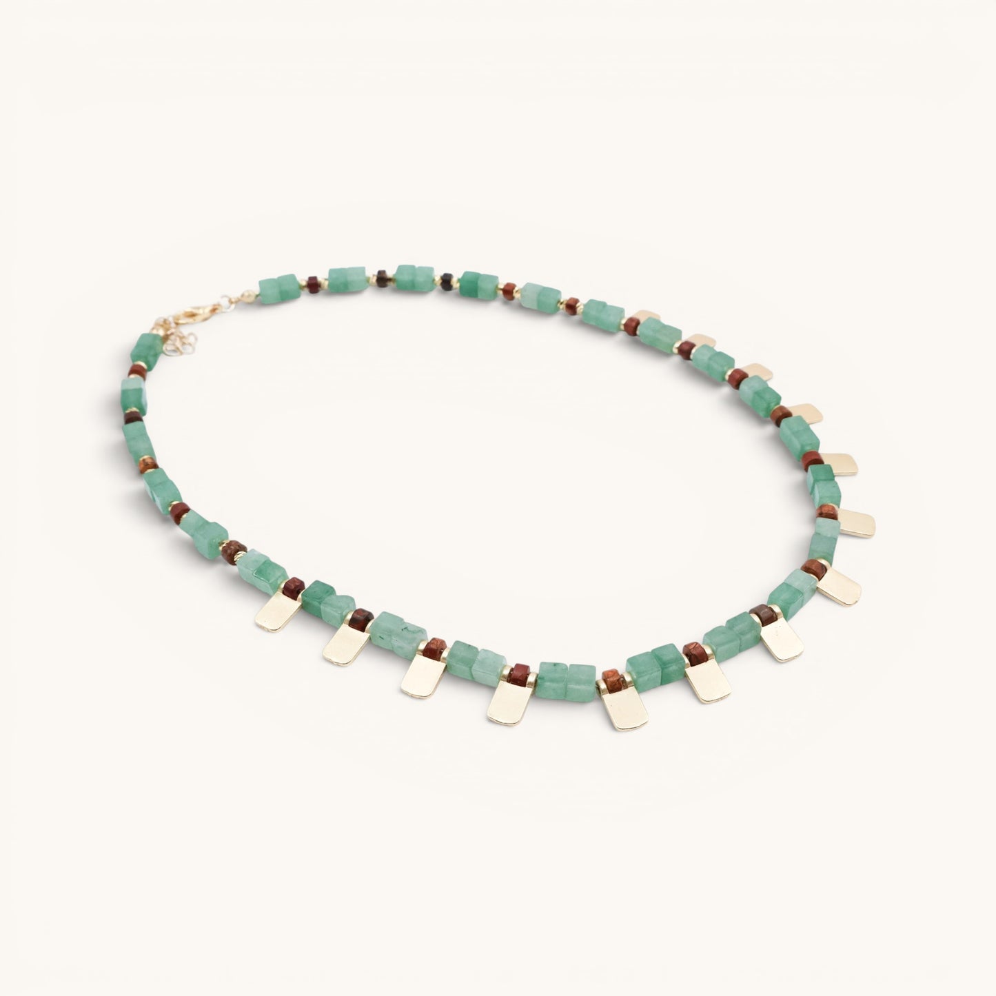 Amazonite Cube Necklace