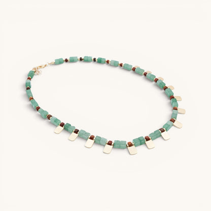 Amazonite Cube Necklace