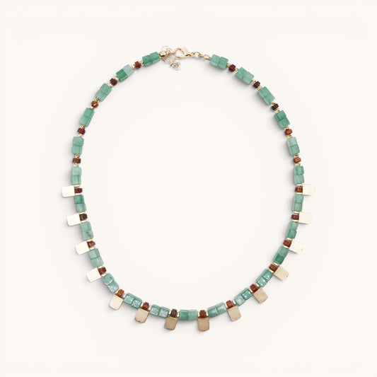 Amazonite Cube Necklace