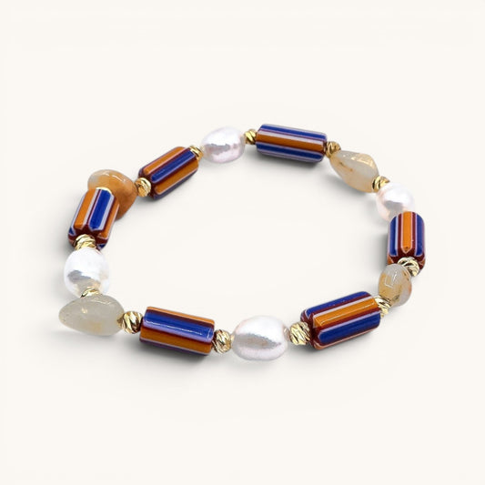 Chevron Sienna Stripe Bracelet