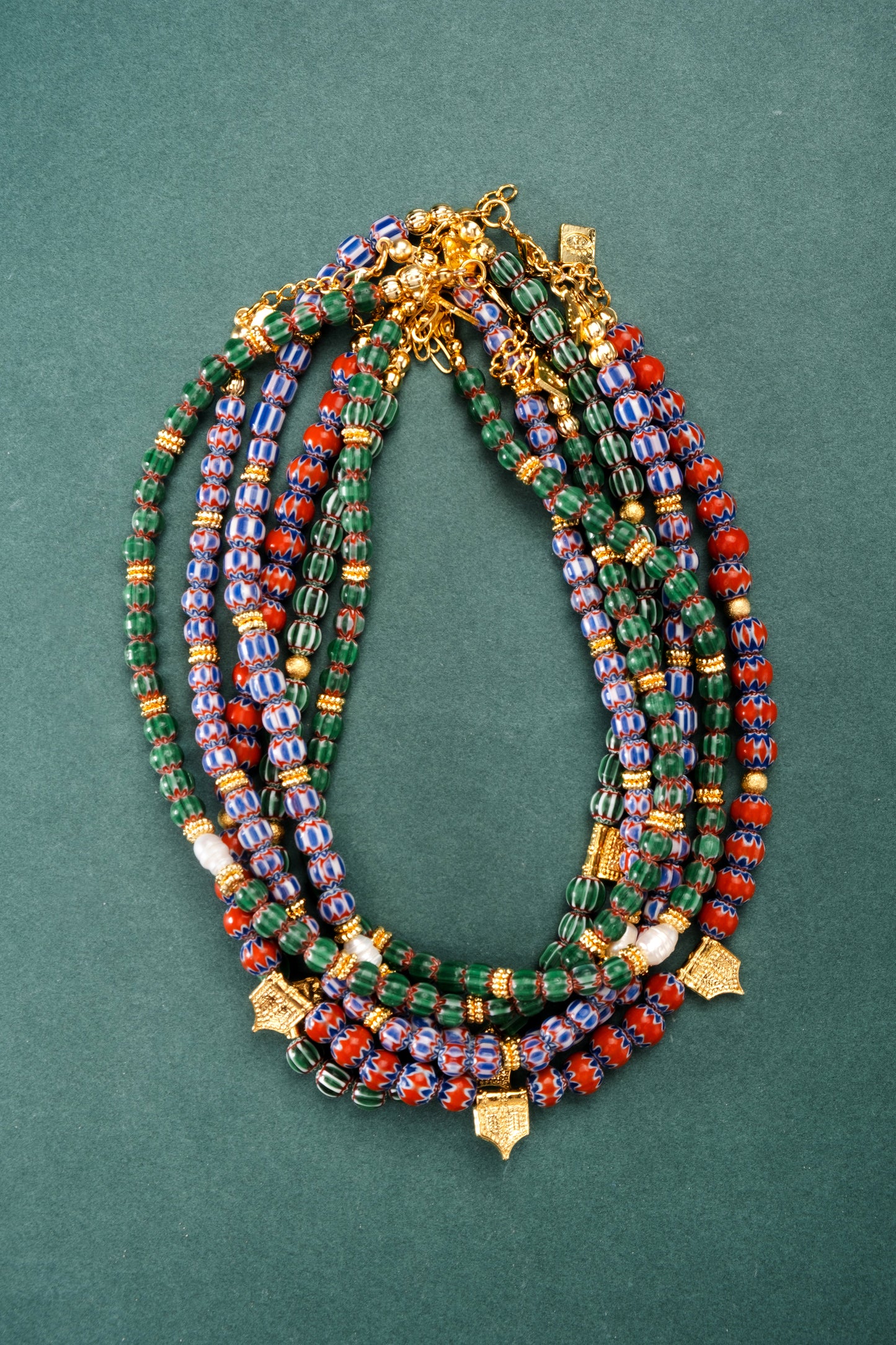 Chromo Chevron & Pearl Necklace collection