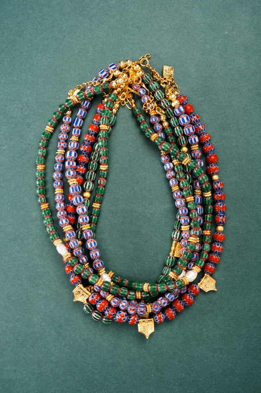 Chromo Chevron & Pearl Necklace collection