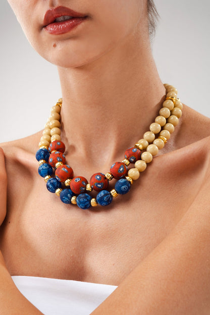 Ghana Beads Chunky Necklace