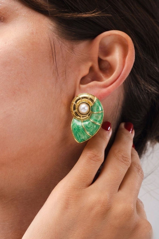 Aura Nautilus Earrings