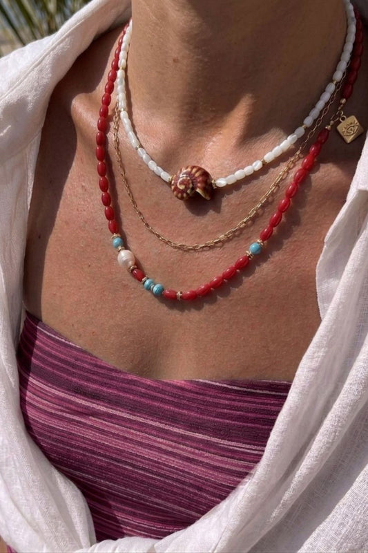 Coralyn Sol Coral Necklace minimalist layering style