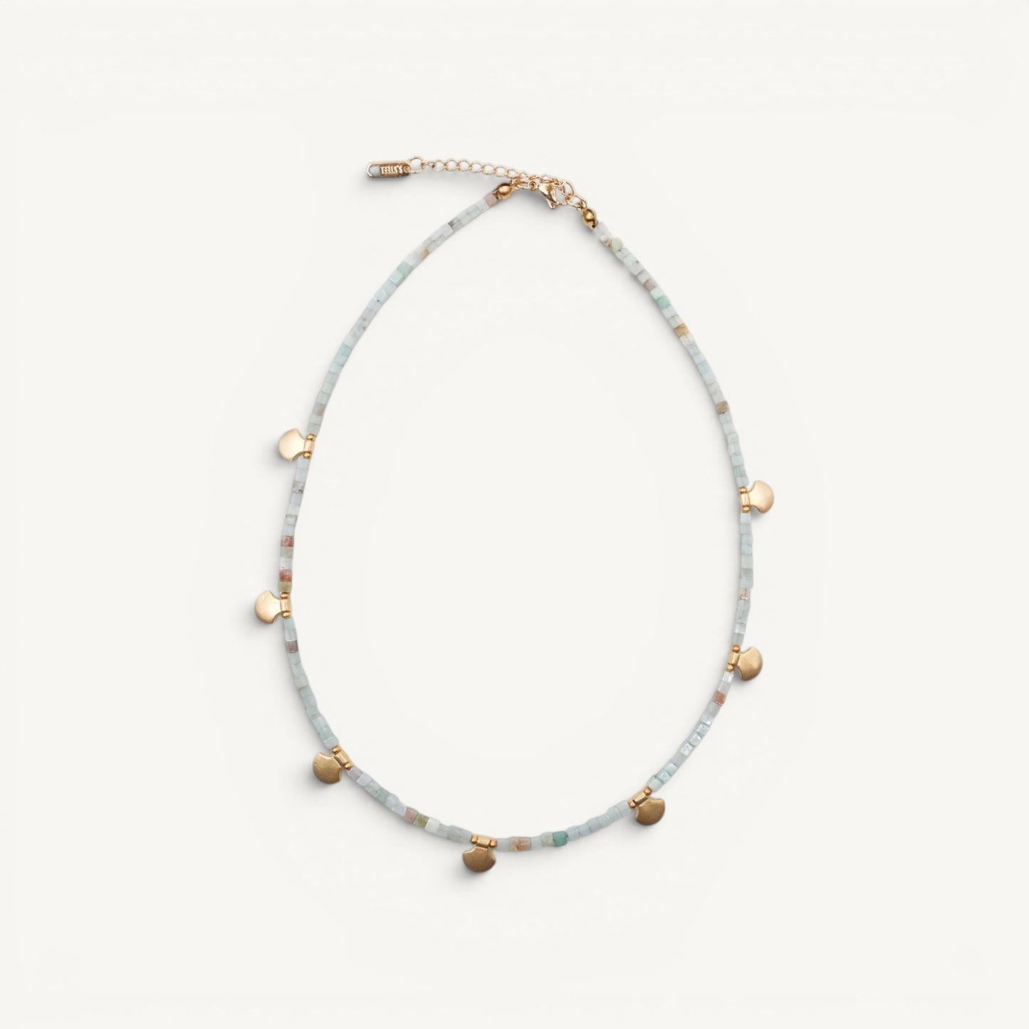 Opal Crescent Cube Drift Necklace