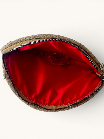 The Crimson Bamboo Clutch