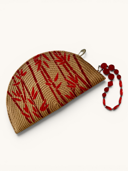 The Crimson Bamboo Clutch