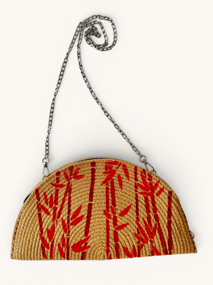 The Crimson Bamboo Clutch