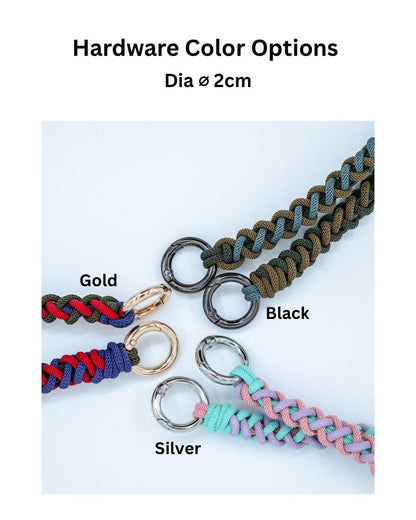 Spring clips set - gold, silver, and black finishes for Charmole phone straps