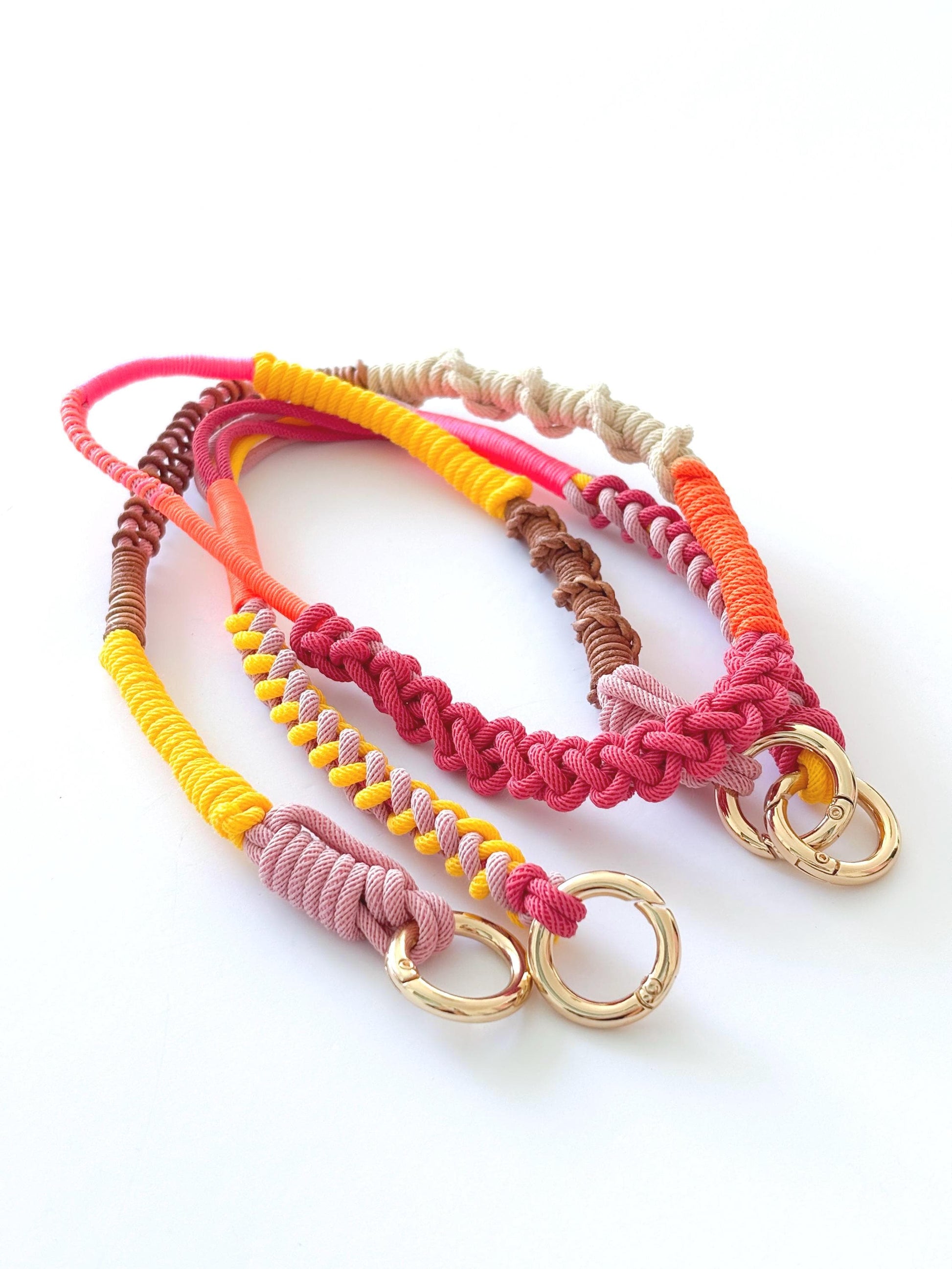 Sunset Rose modular crossbody phone strap set by Charmolé