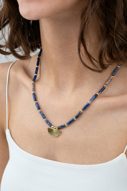 The Lapis Essence Necklace close-up detail